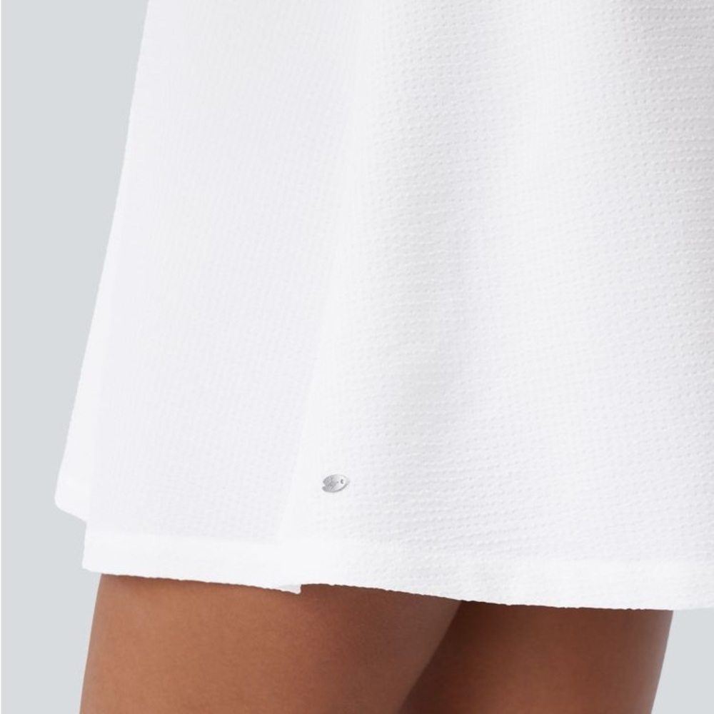 HALARA White Spaghetti Strap Mini Dress with Keyhole Tie - Picture 5 of 6